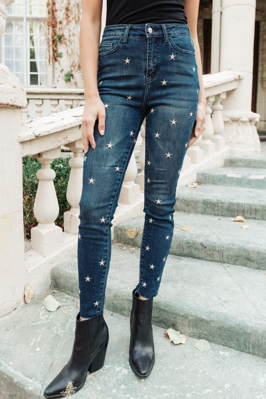 Judy Blue High Rise Starlight Skinnies - The Sapphire Star