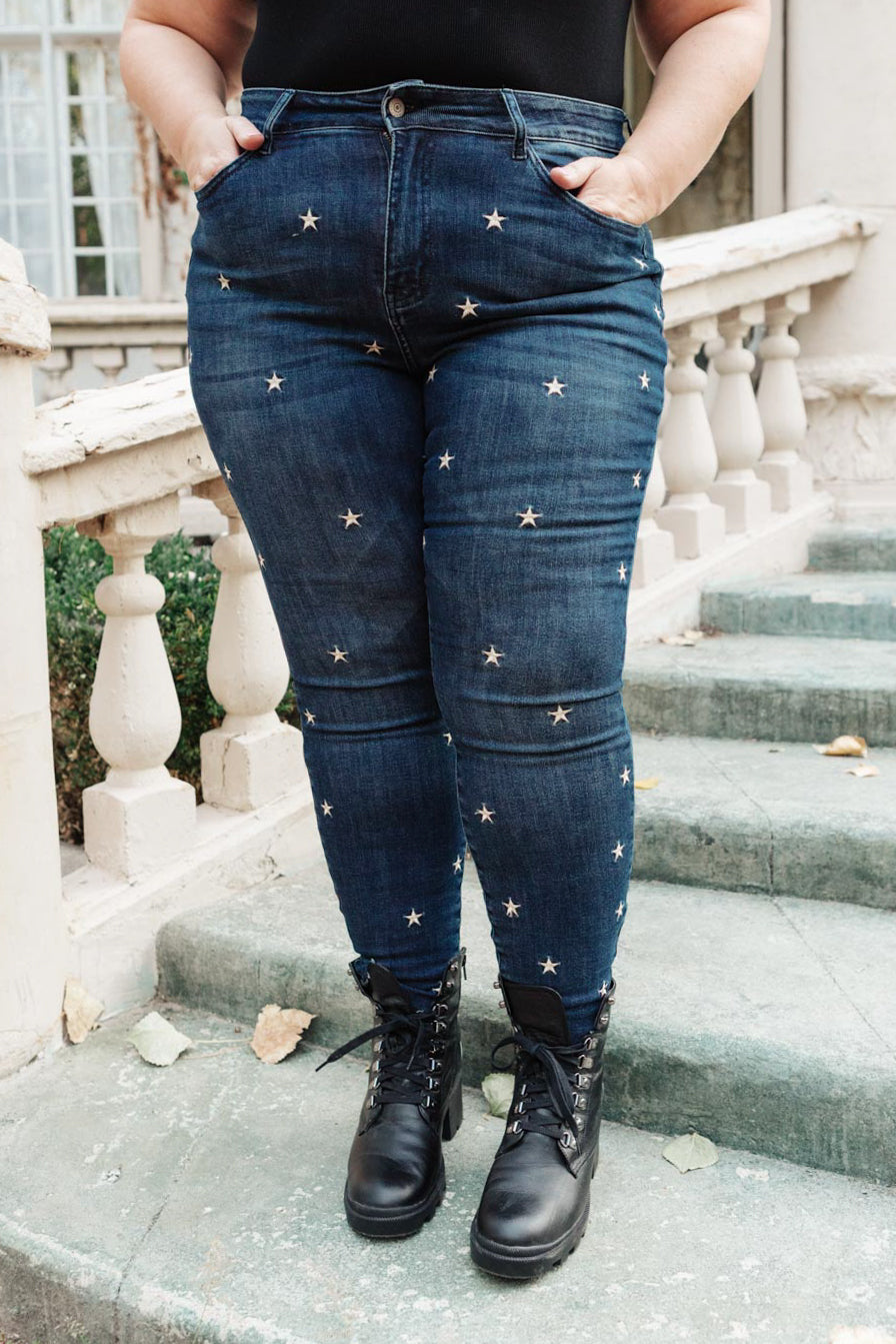 Judy Blue High Rise Starlight Skinnies - The Sapphire Star