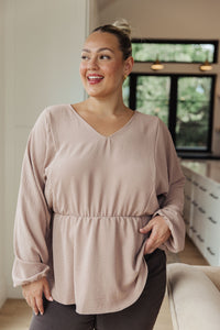 Imagine It All V-Neck Peplum Top - The Sapphire Star