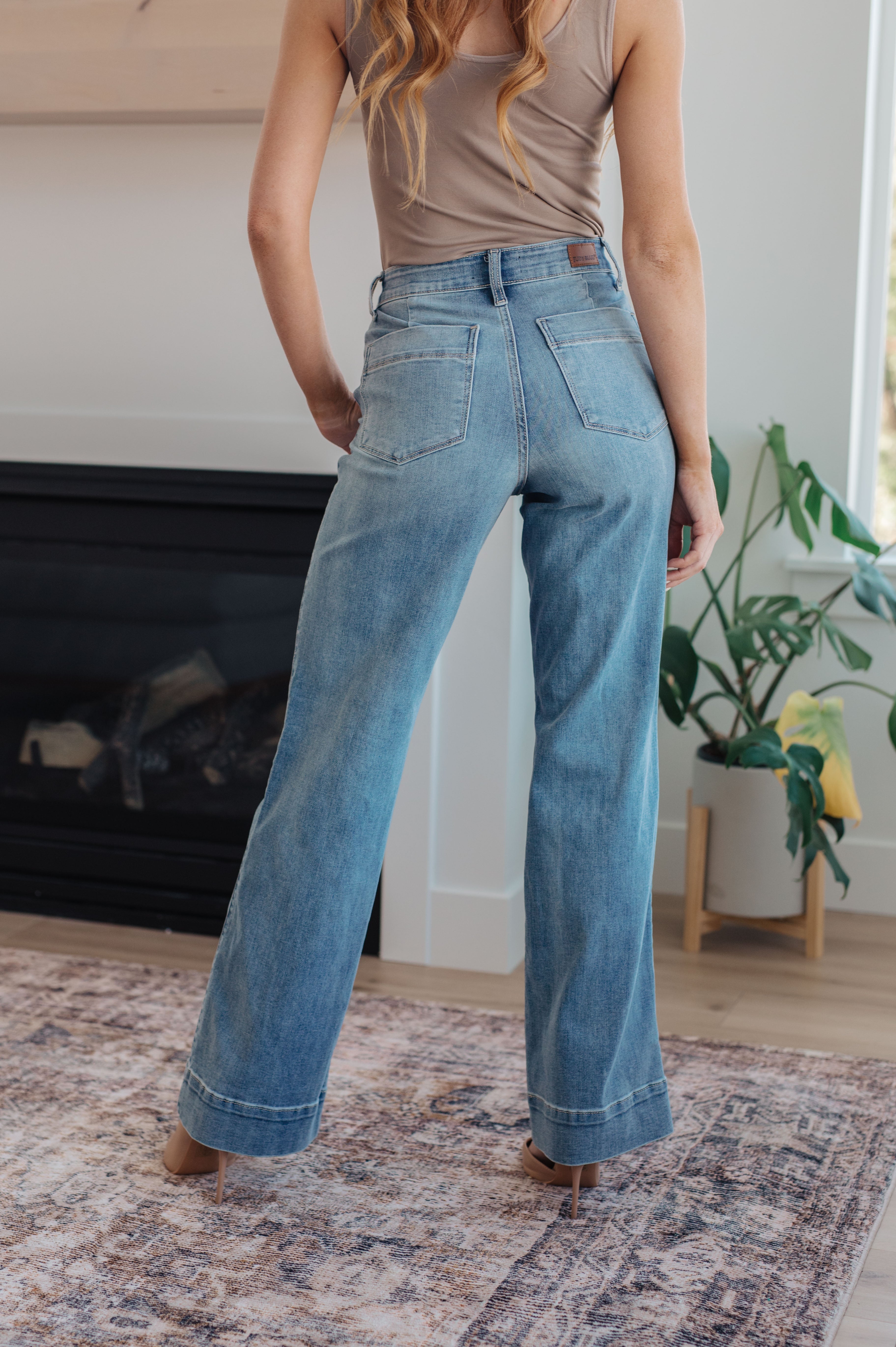 Mindy Mid Rise Wide Leg Jeans - The Sapphire Star