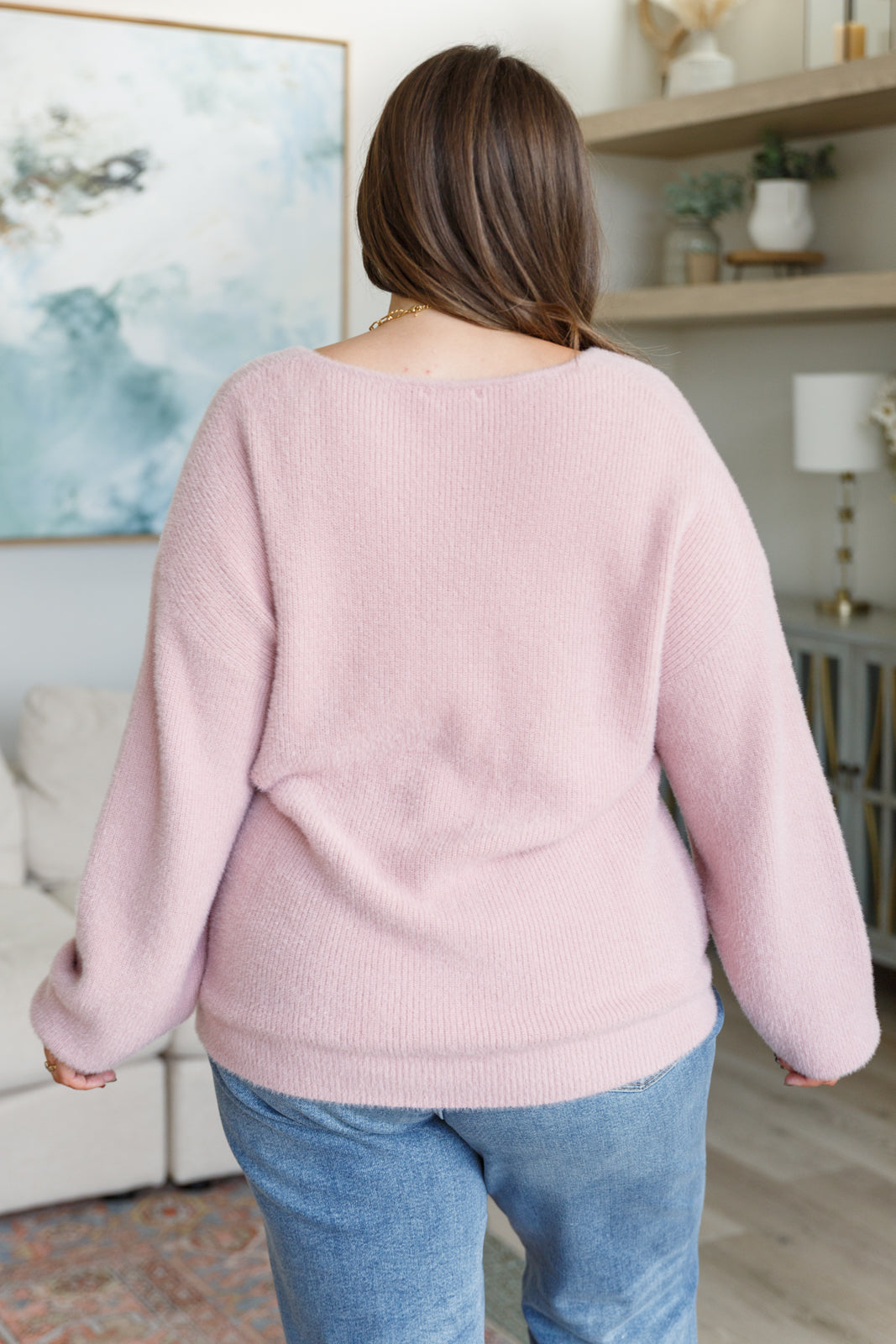 Plush Feelings V-Neck Sweater - The Sapphire Star