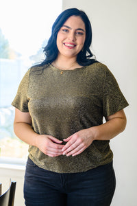 Sweetly Twinkle Short Sleeve Knit Top In Black - The Sapphire Star