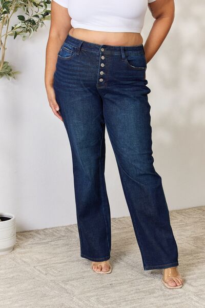 Kancan Full Size Mid Rise Flare Jeans - The Sapphire Star