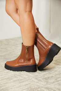 Forever Link Side Zip Platform Boots - The Sapphire Star
