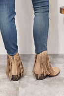 Legend Women's Fringe Cowboy Western Ankle Boots - The Sapphire Star