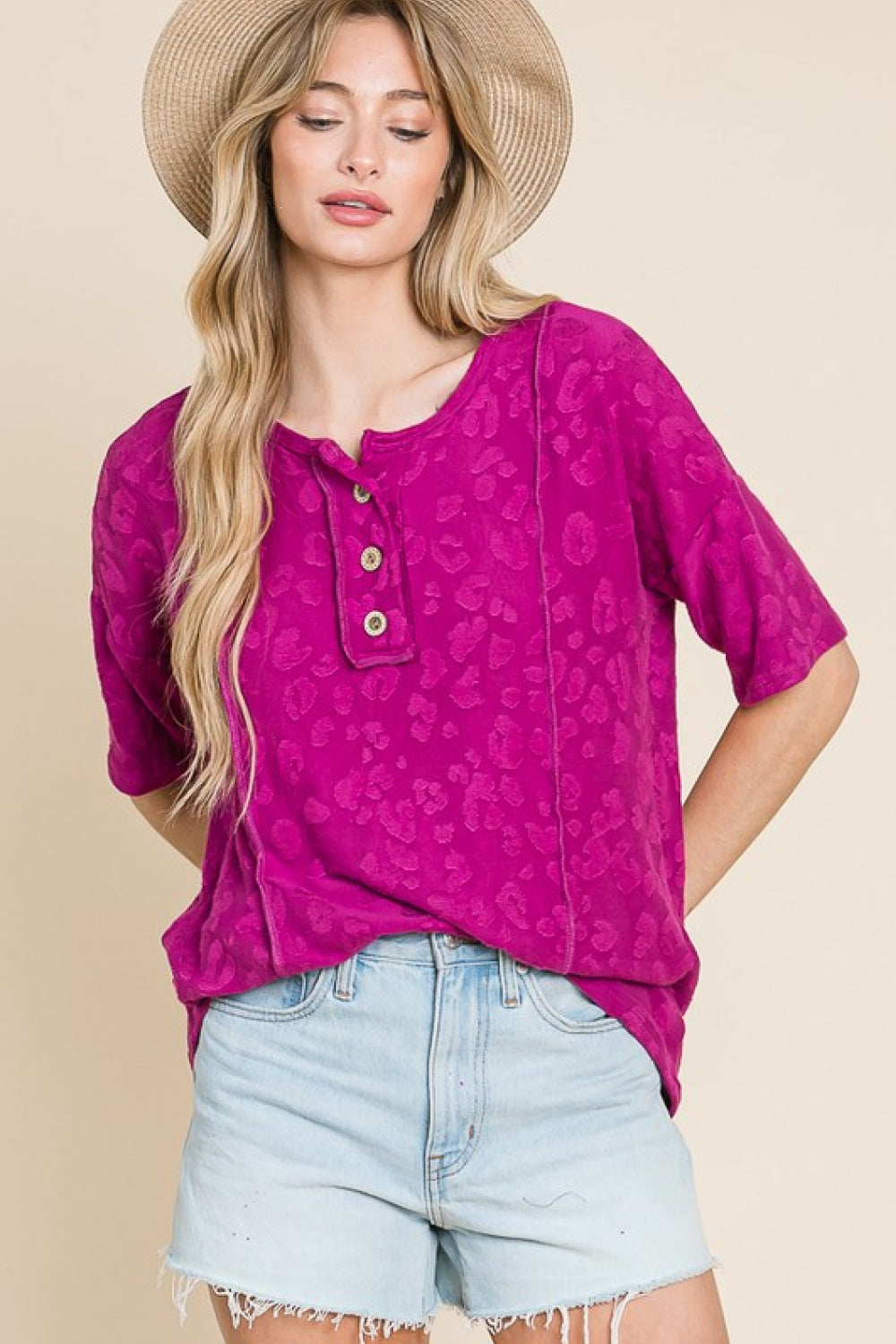 BOMBOM At The Fair Animal Textured Top - The Sapphire Star