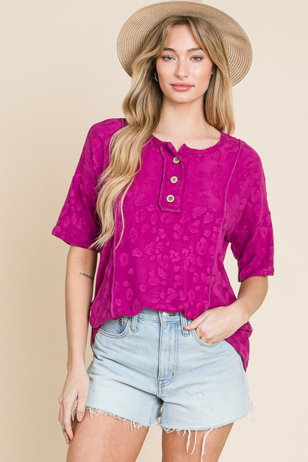 BOMBOM At The Fair Animal Textured Top - The Sapphire Star