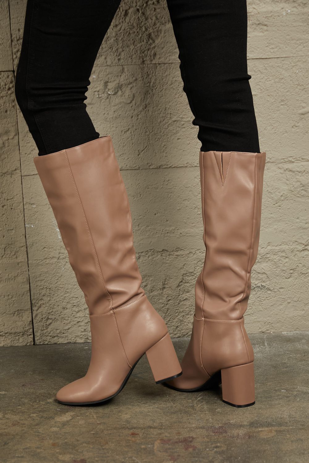 East Lion Corp Block Heel Knee High Boots - The Sapphire Star