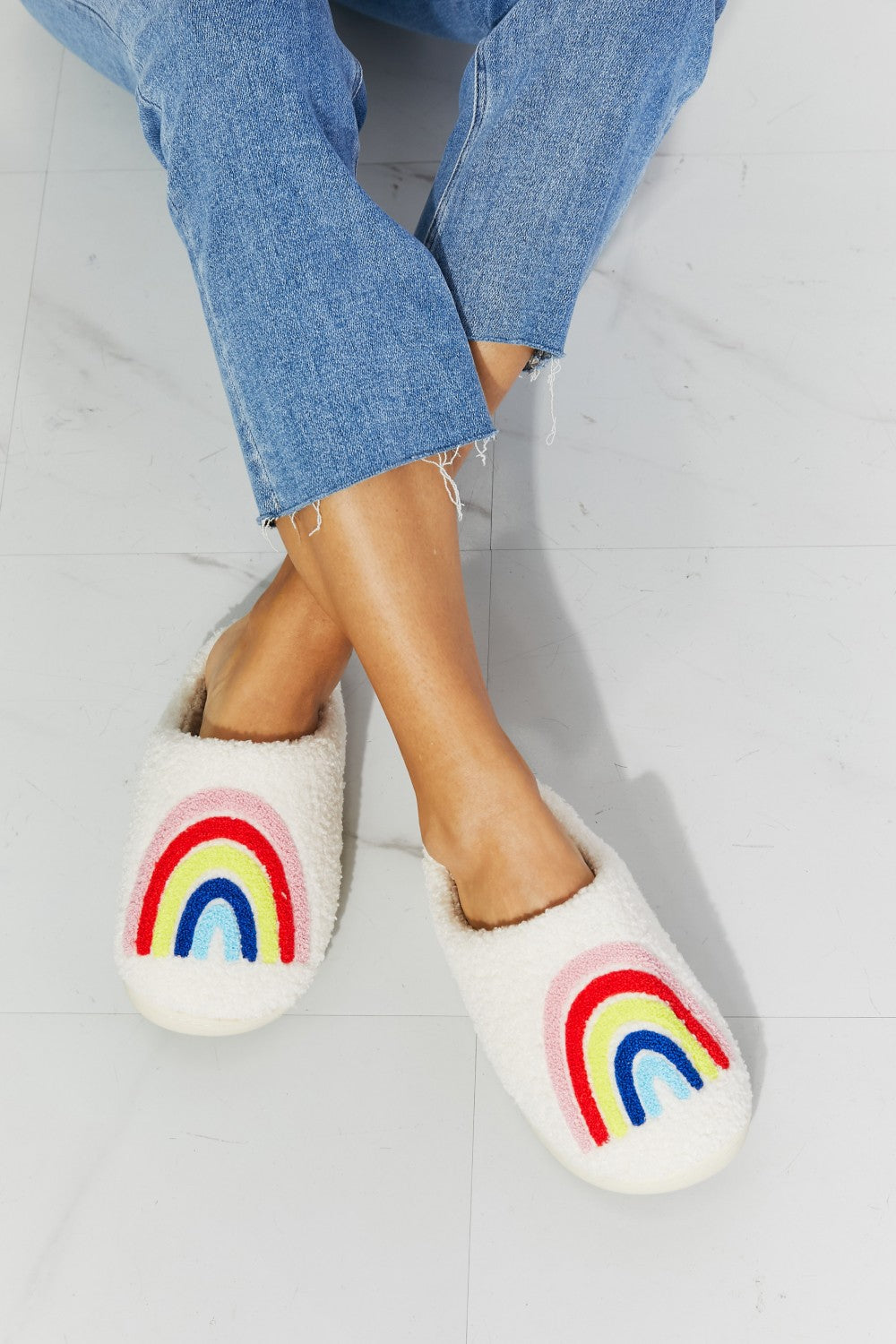 MMShoes Rainbow Plush Slipper - The Sapphire Star