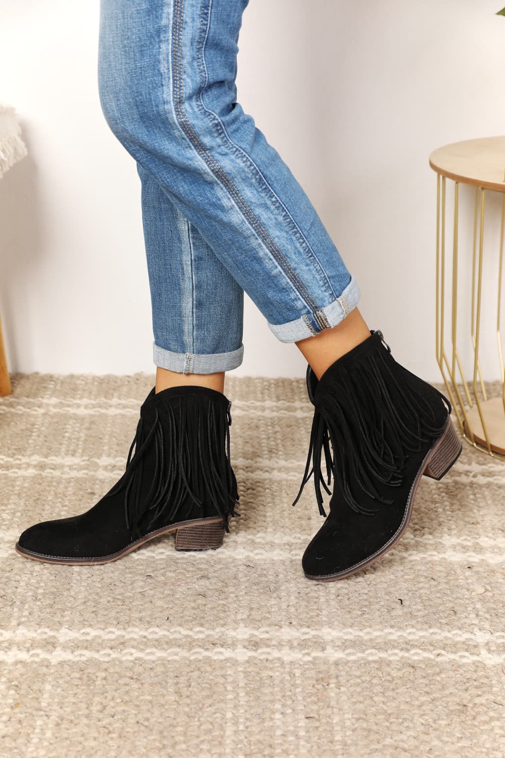 Legend Women's Fringe Cowboy Western Ankle Boots - The Sapphire Star