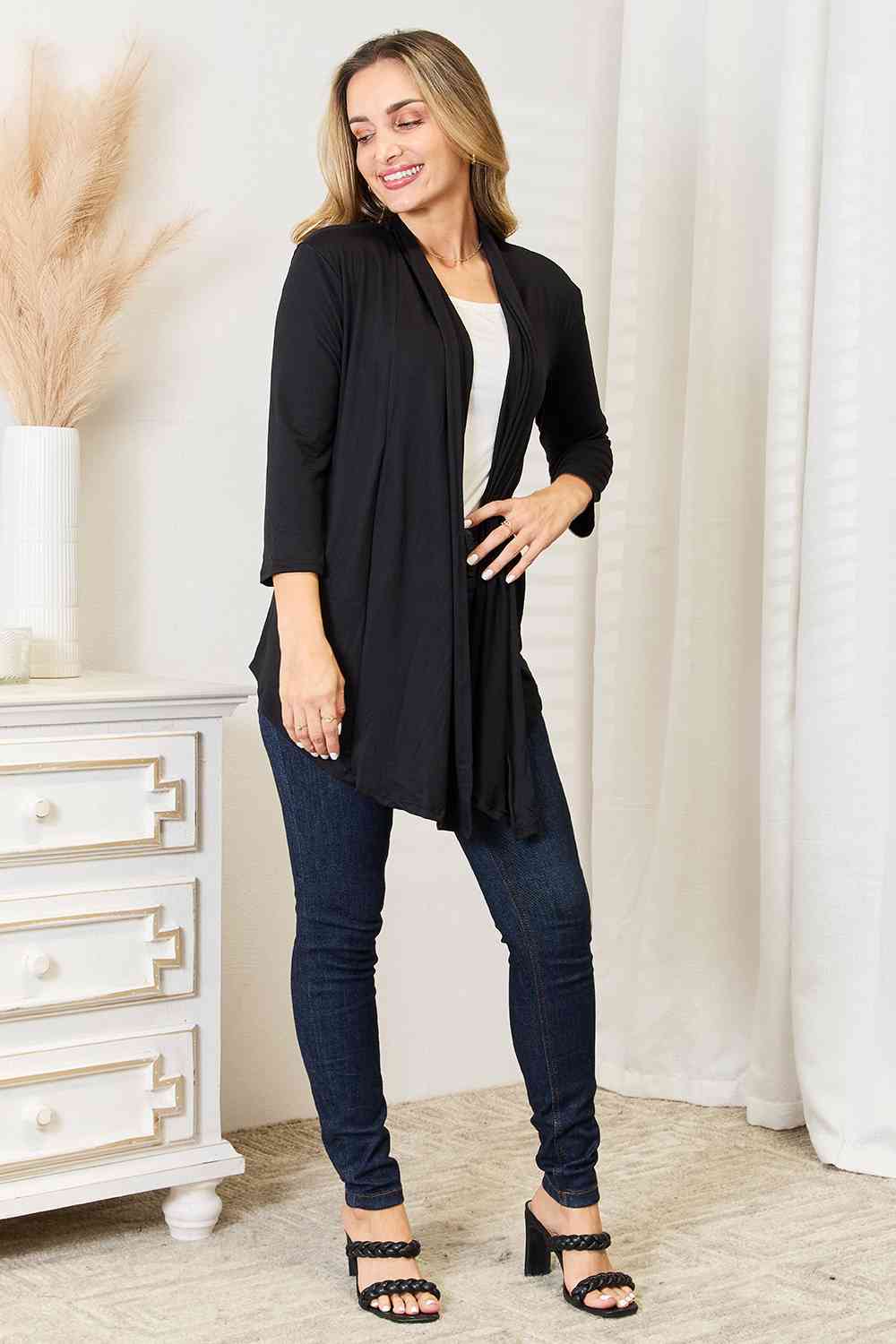 Culture Code Full Size Open Front Cardigan - The Sapphire Star